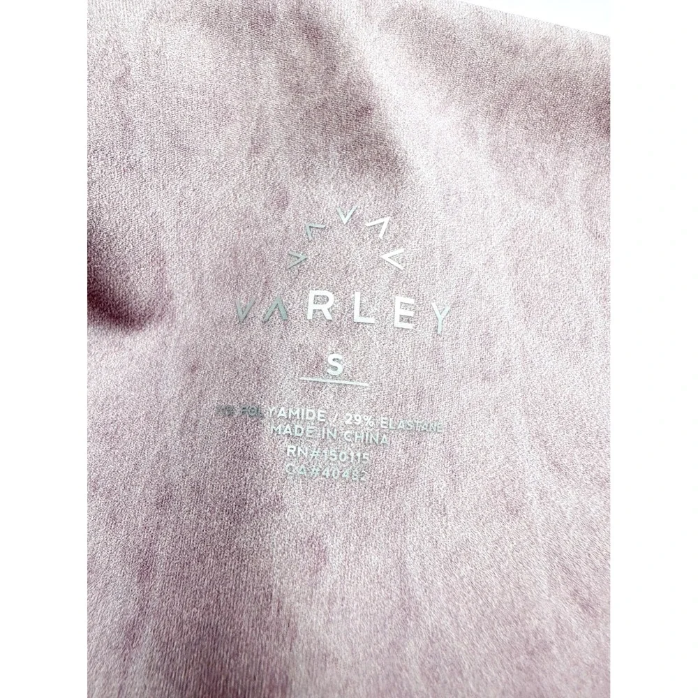 Varley Luna Legging Pink‎ Croc Embossed High Waist 7/8 Yoga Pants Size Small NWT
